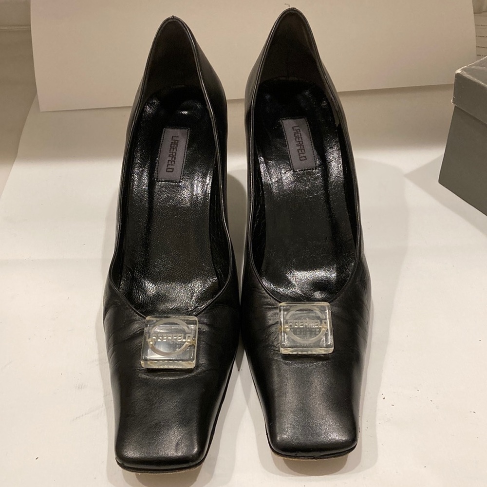 Karl Lagerfeld vintage, square toed pumps